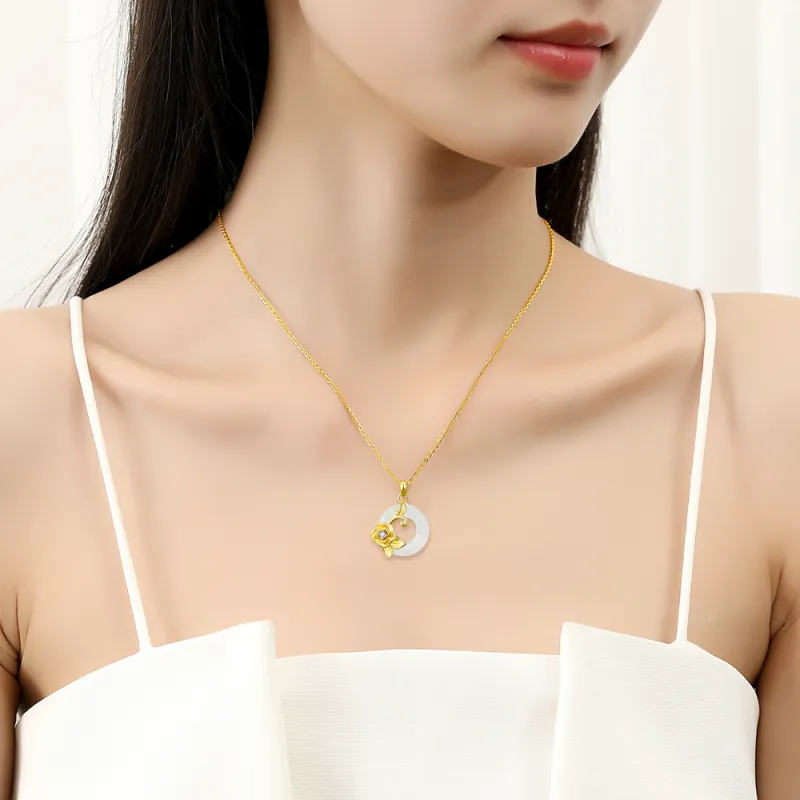 Seven Seven Silver Jewelry Natural Chalcedony Necklaces Unisex-1