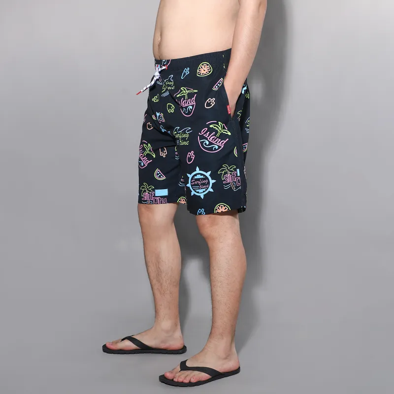 GAILANG Beach Shorts Men's Graffiti Black-3