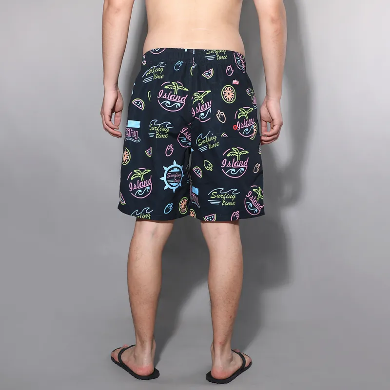 GAILANG Beach Shorts Men's Graffiti Black-4