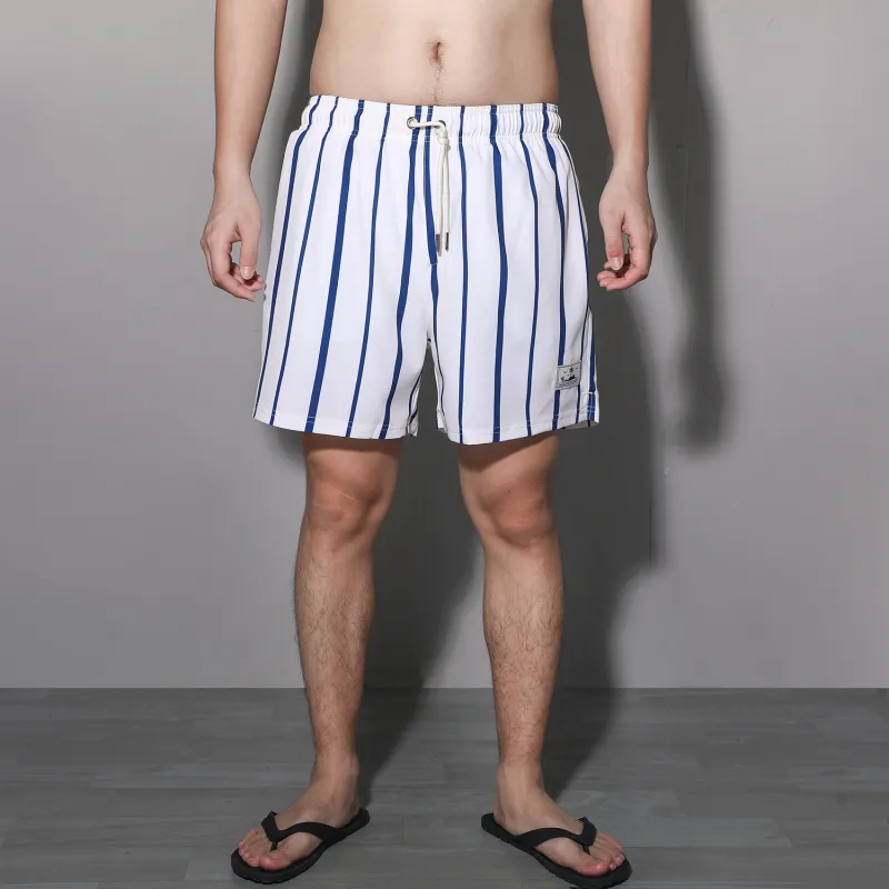 GAILANG Beach Shorts Men Beige Stripes-2