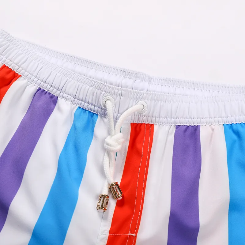 GAILANG Beach Shorts Men's Rainbow Stripes-4