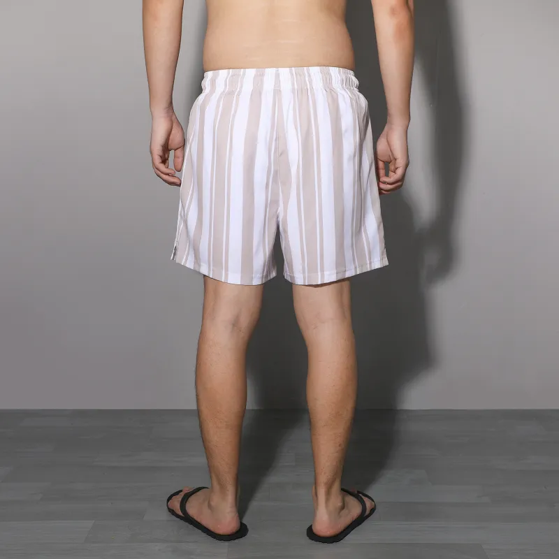 GAILANG Beach Shorts Men's Khaki Stripes-4