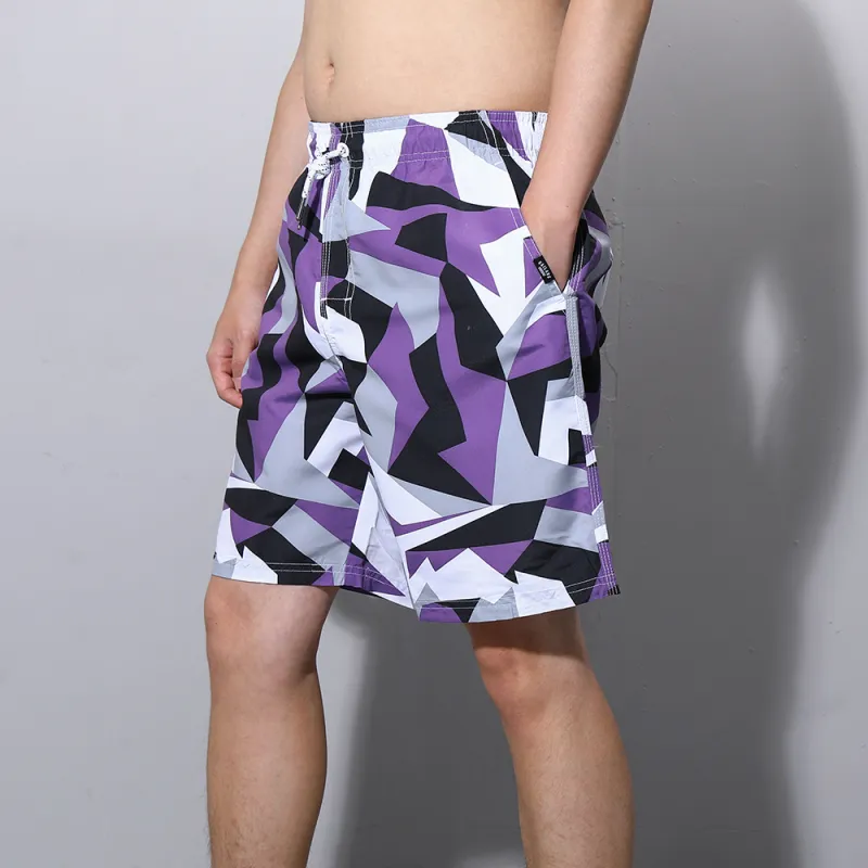 GAILANG Beach Shorts Men's Patchwork Purple-3