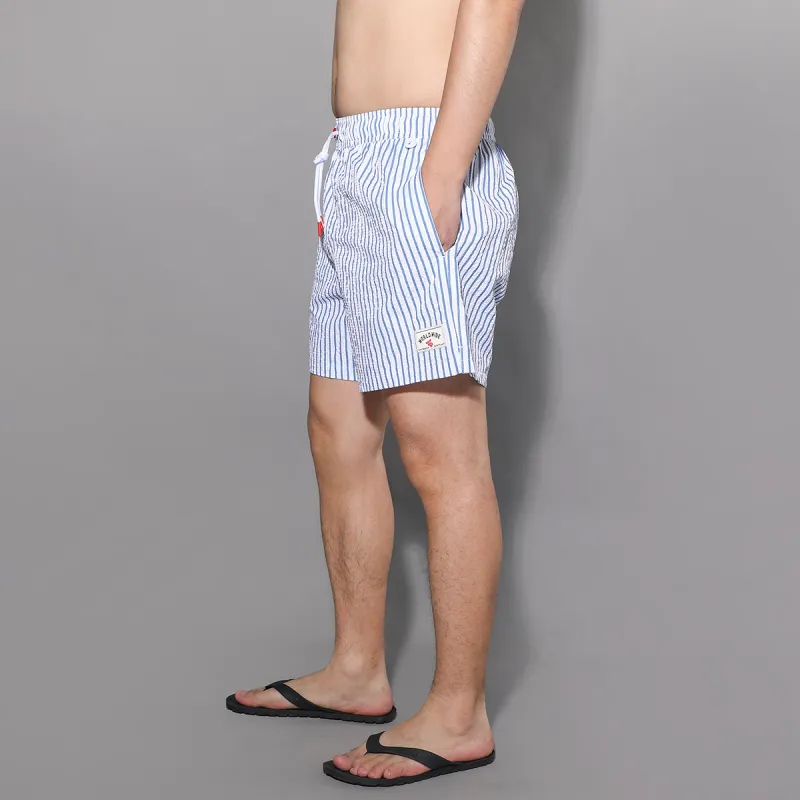 GAILANG Beach Shorts Men's Blue White Stripes-3