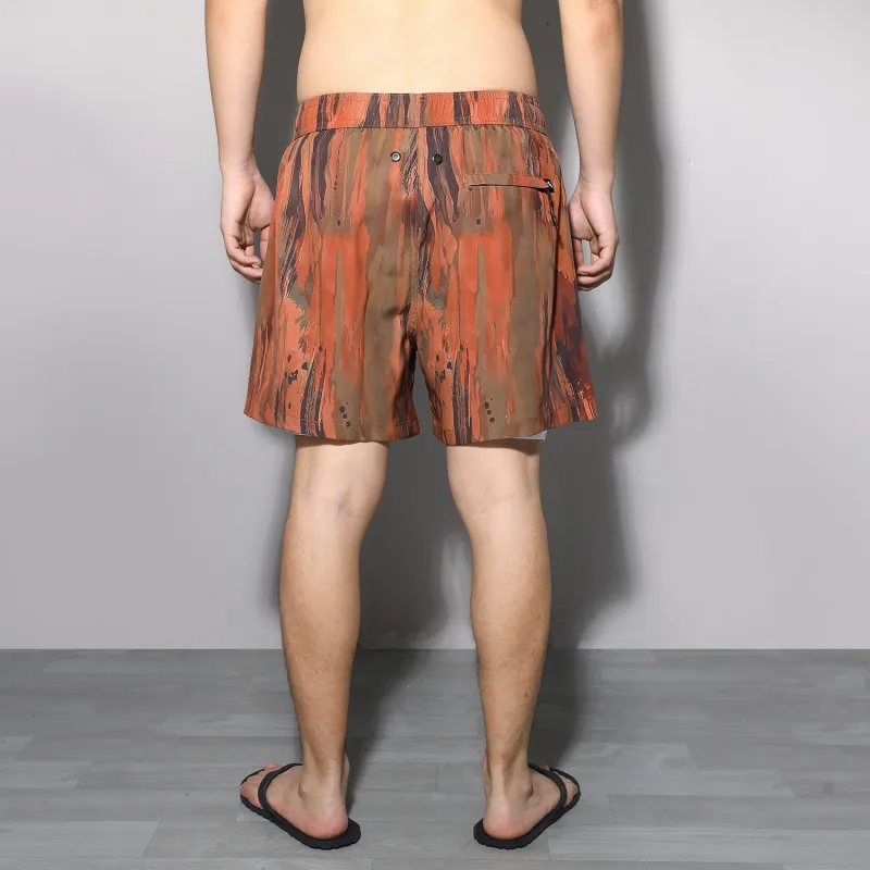 GAILANG Beach Shorts Men Tie Dye Brown-4