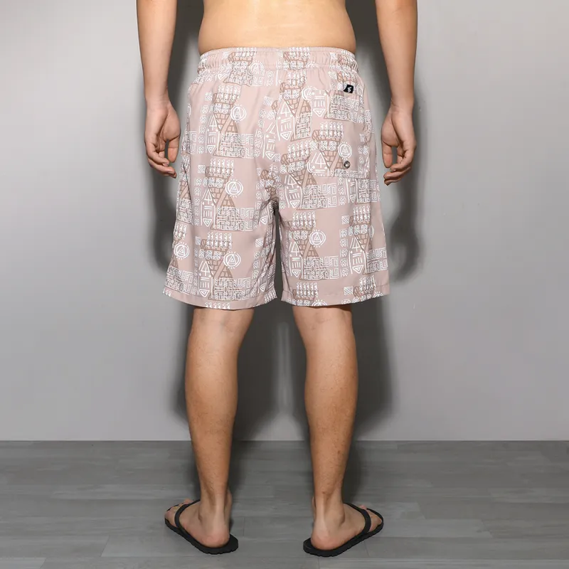 GAILANG Beach Shorts Men's Beige Print-4