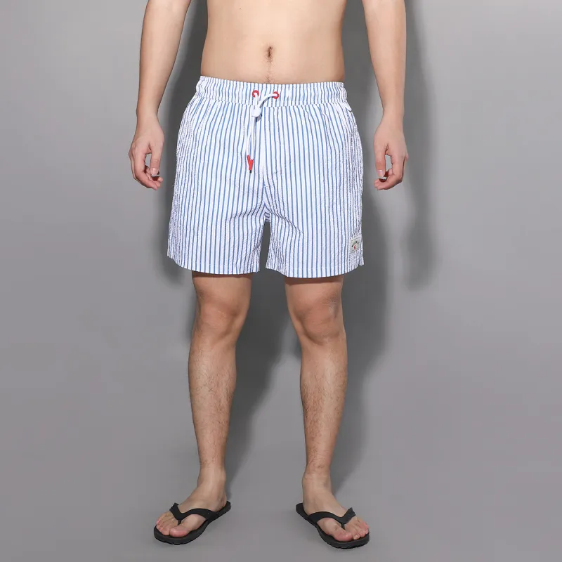 GAILANG Beach Shorts Men's Blue White Stripes-2