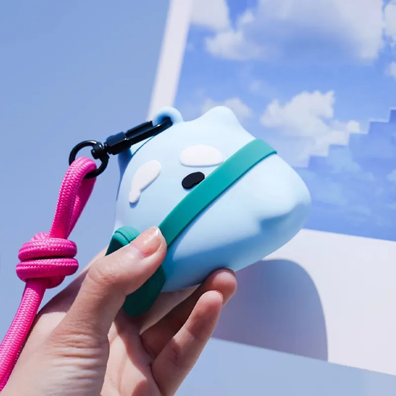 Subtle Silicone Earphone Case Trumpets Unisex Sky Blue-3