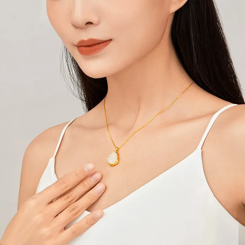 CHINA GOLD Pendants Pale Greenish White Jade Women's-1