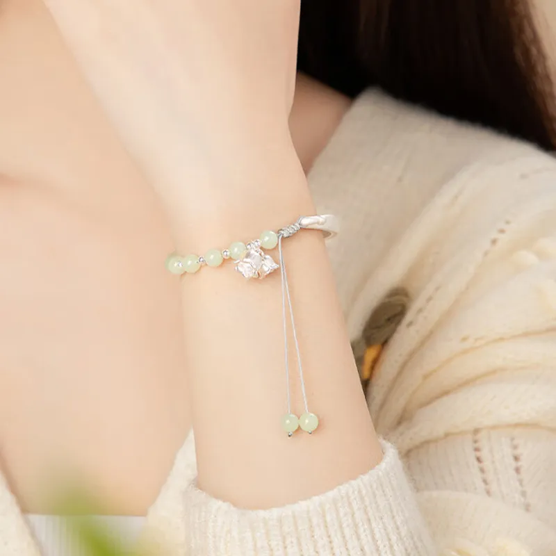 CHINA GOLD Bracelets Pale Greenish White Jade Women's-1