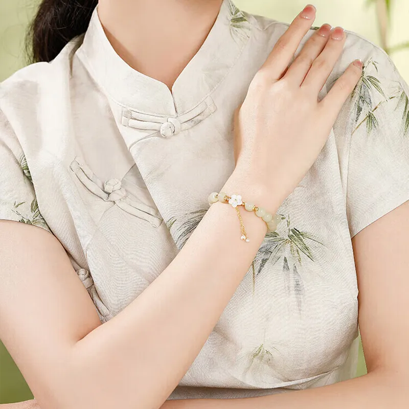 CHINA GOLD Bracelets Pale Greenish White Jade Women's-1