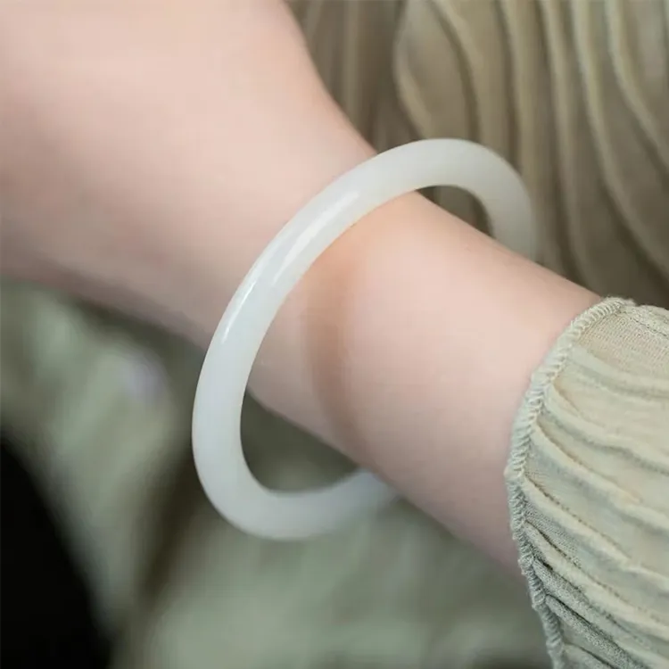 CHINA GOLD Chalcedony Jade Bangles Women's-1