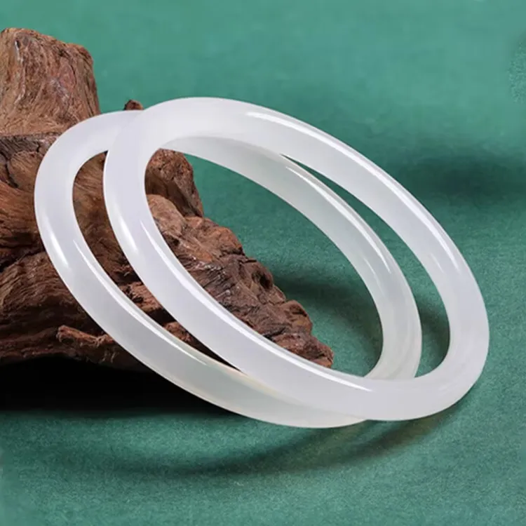 CHINA GOLD Chalcedony Jade Bangles Women's-4
