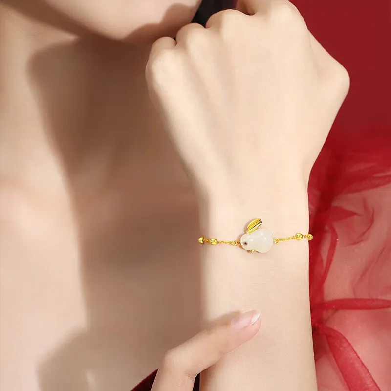 CHINA GOLD Bracelets White Jade Women's-1