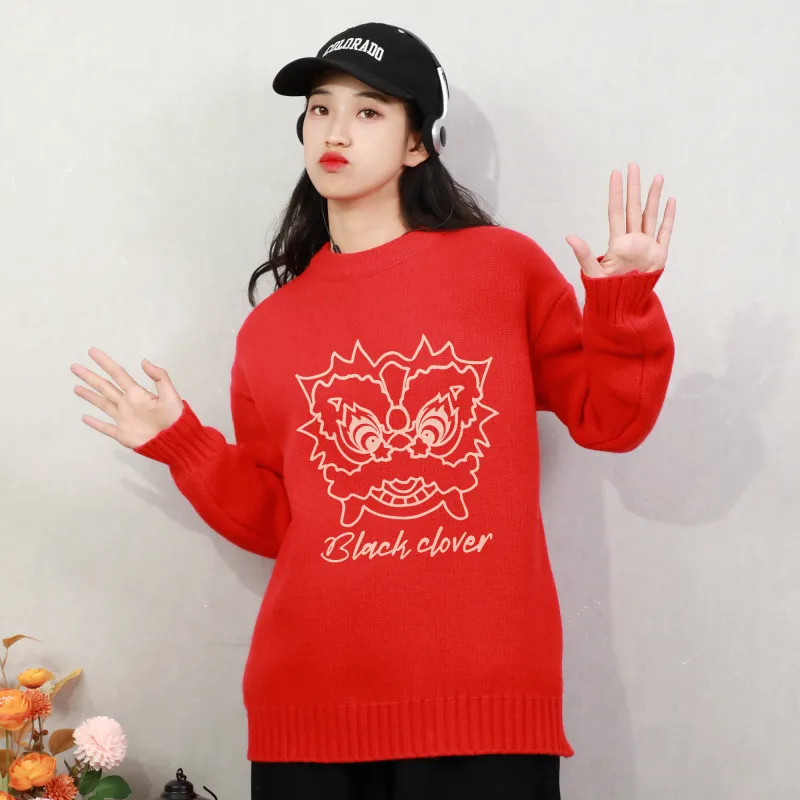 BLACK CLOVER Knitwear Unisex Red-3