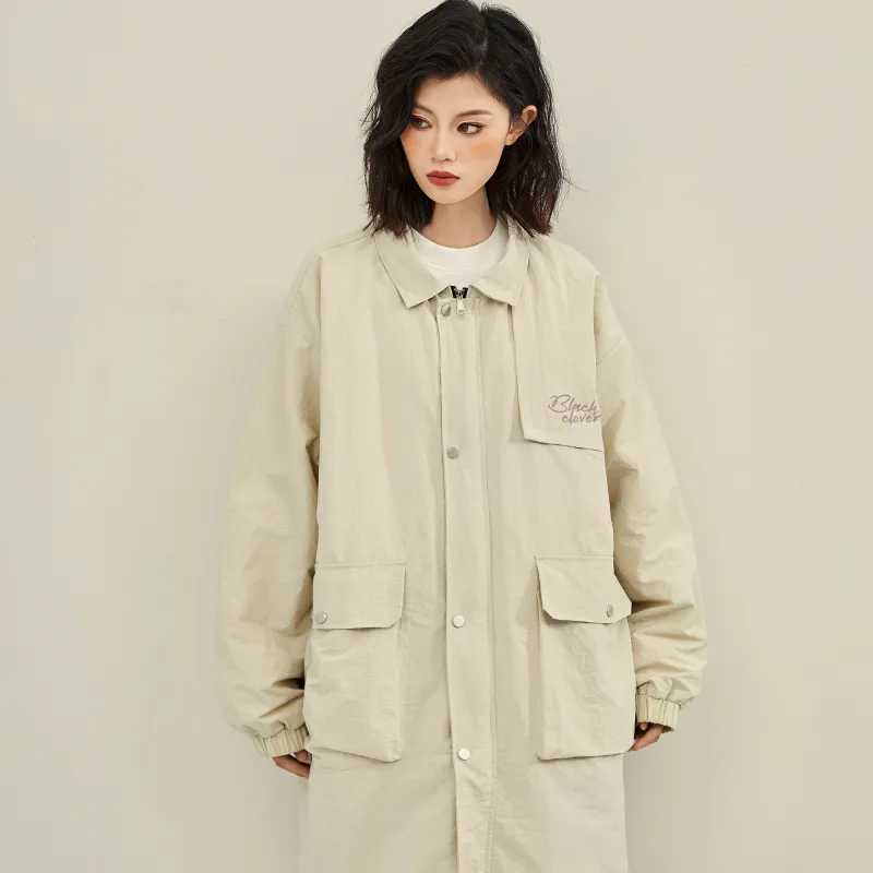 BLACK CLOVER Trench Coat Unisex-7