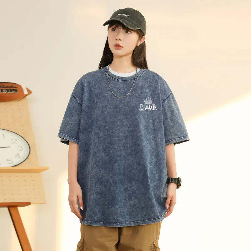 HAVR Heavyweight Thin Short Sleeved T Shirts Unisex-13