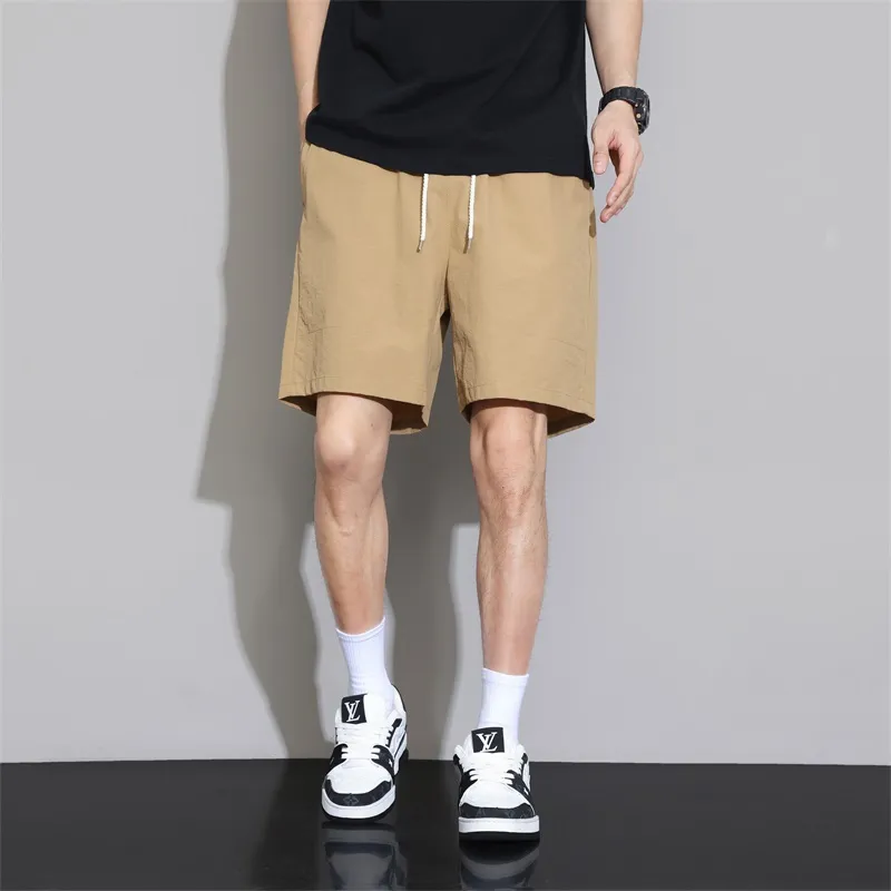 HAVR Comfortable And Breathable Versatile Straight Fit Mid Thigh Shorts Unisex-3