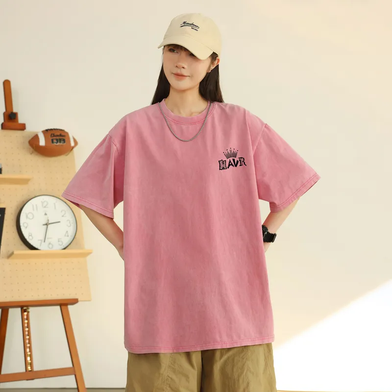 HAVR Heavyweight Thin Short Sleeved T Shirts Unisex-23