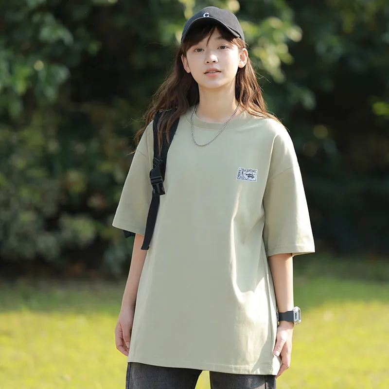 HAVR 100% Cotton Loose Fit Casual Versatile Breathable T-Shirt Unisex-15