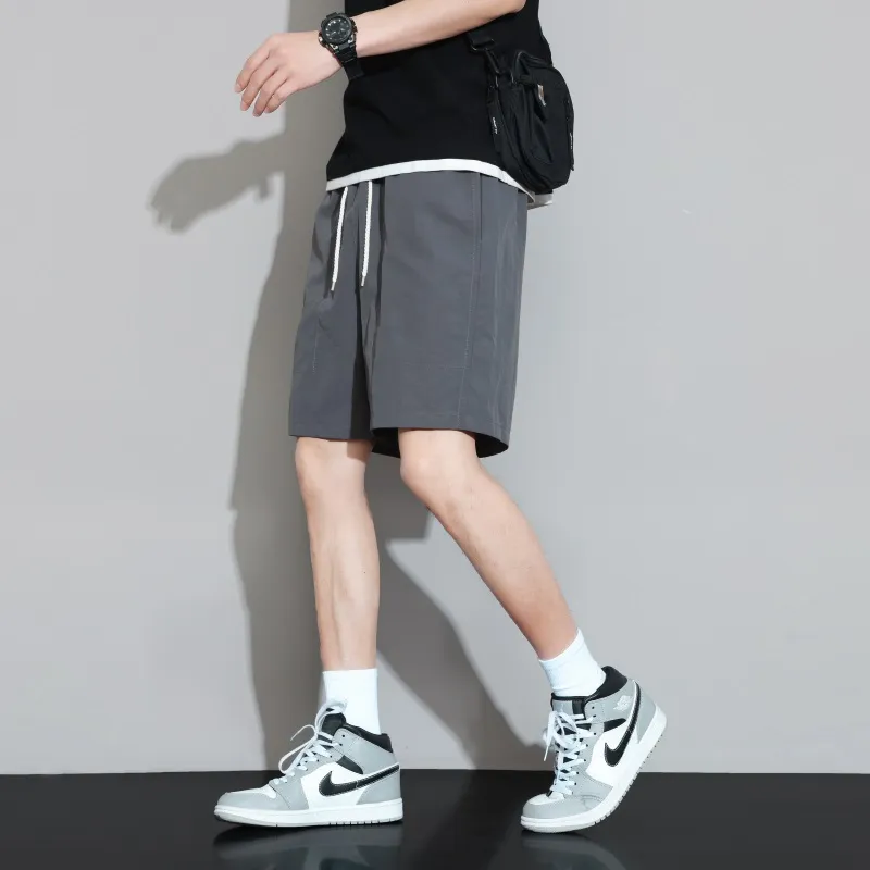 HAVR Comfortable And Breathable Versatile Straight Fit Mid Thigh Shorts Unisex-18