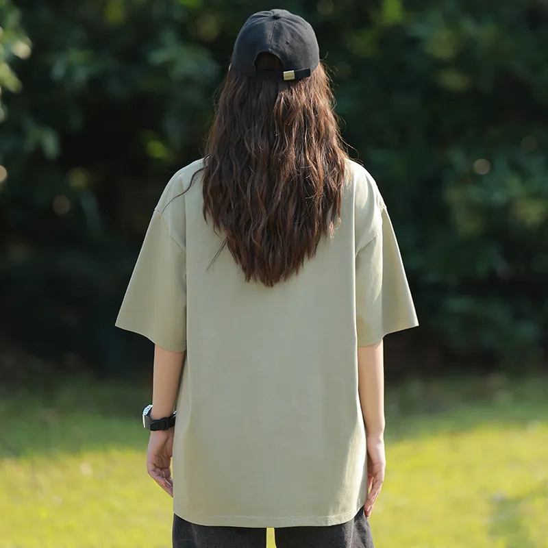 HAVR 100% Cotton Loose Fit Casual Versatile Breathable T-Shirt Unisex-17