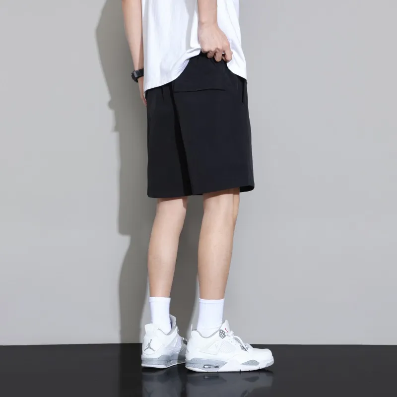 HAVR Comfortable And Breathable Versatile Straight Fit Mid Thigh Shorts Unisex-13