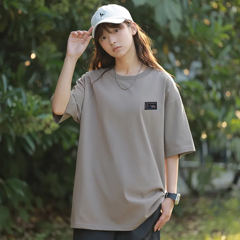HAVR 100% Cotton Loose Fit Casual Versatile Breathable T-Shirt Unisex-11