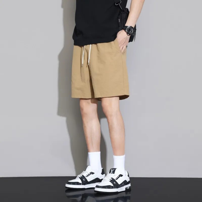 HAVR Comfortable And Breathable Versatile Straight Fit Mid Thigh Shorts Unisex-4