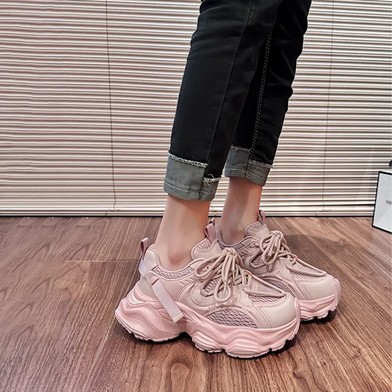 Ruomini Lightweight Height Increasing Low-Top Chunky Sneakers Women's-3