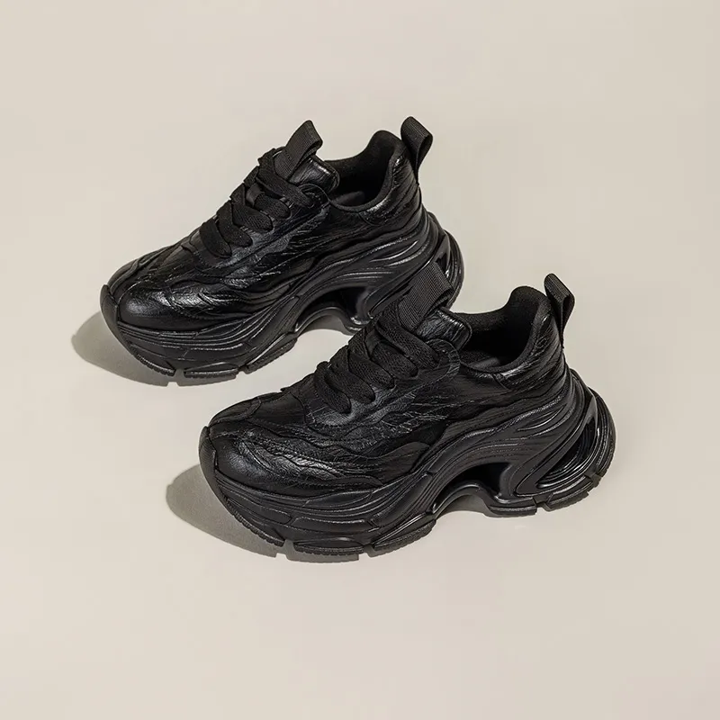Ruomini Cushioning Lightweight Height Increasing Low Top Chunky Sneakers Women's-2
