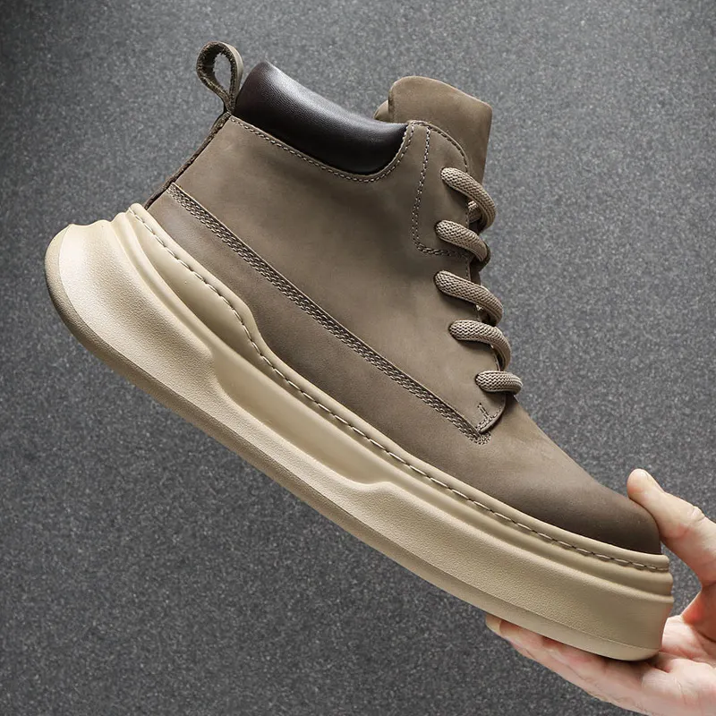Ruomini Short Martin Boot Platform Men's-7