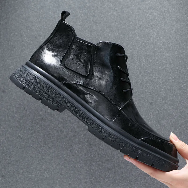 Ruomini Ankle Boots Men's Black-4