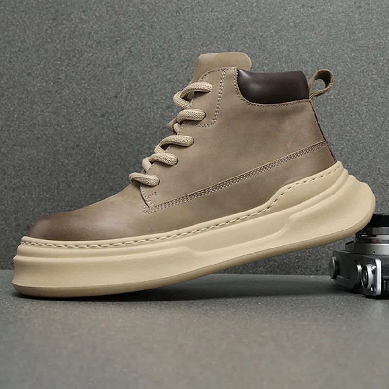 Ruomini Short Martin Boot Platform Men's-6
