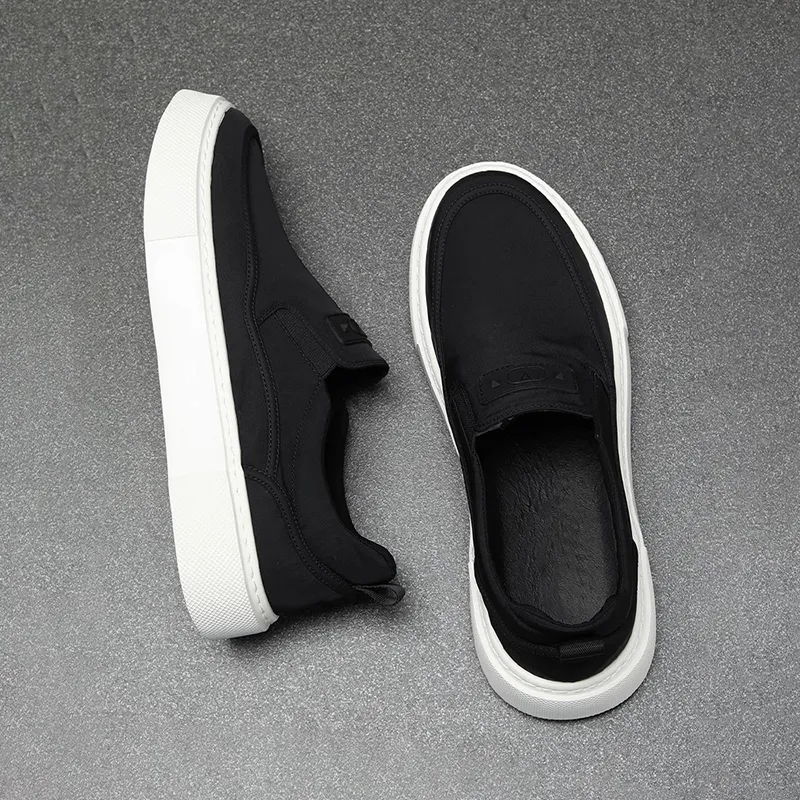 Ruomini Breathable Low Top Skateboard Shoes Men's Black-4