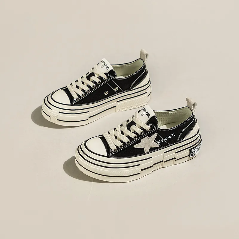 Ruomini Lightweight Height Increasing Low-Top Canvas Shoes Women's-5