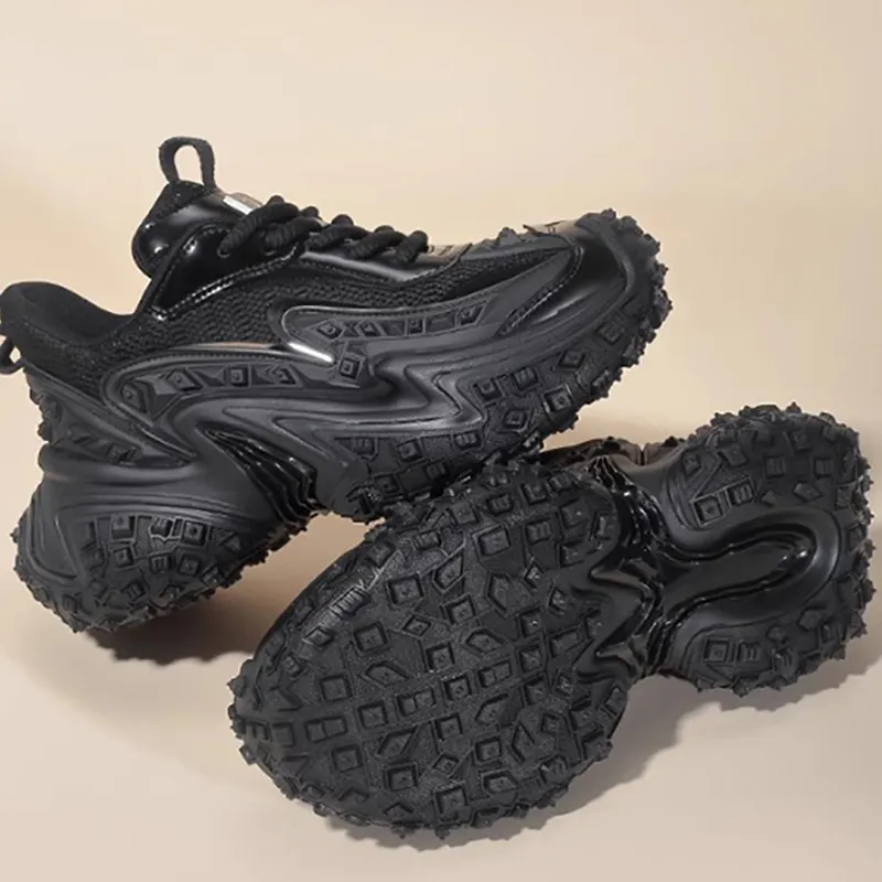 Ruomini Slip Resistant Height Increasing Low Top Chunky Sneakers Unisex-3