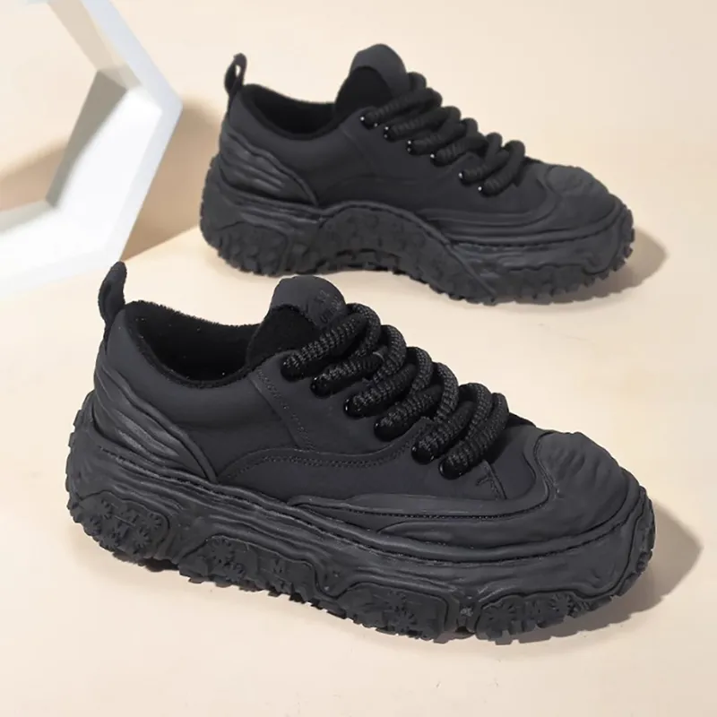 Ruomini Slip Resistant Height Increasing Low Top Casual Shoes Men's Black-2