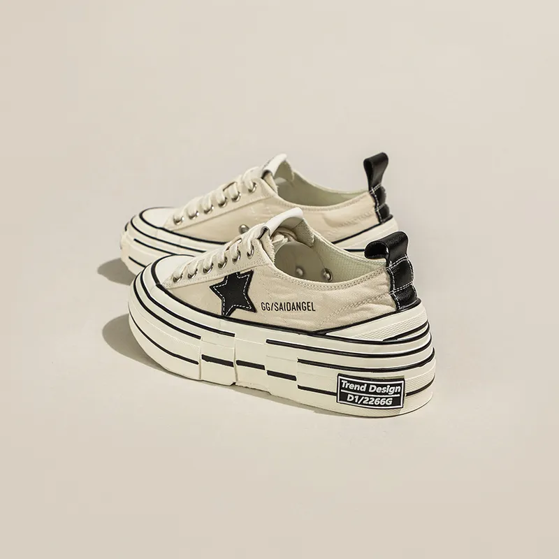 Ruomini Lightweight Height Increasing Low-Top Canvas Shoes Women's-3