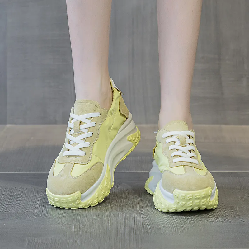 Ruomini Anti-Slip And Wear-Resistant Lightweight Height Increasing Low-Top Casual Shoes Women's-1