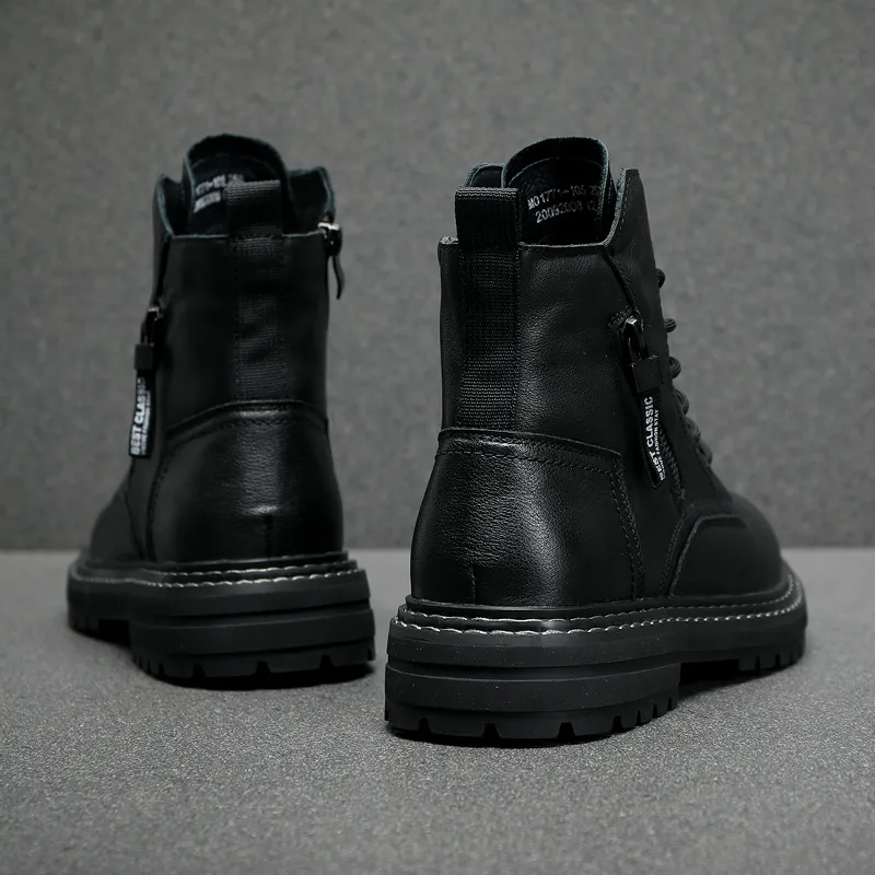 Ruomini Crew Martin Boot Low Heel Men's-4