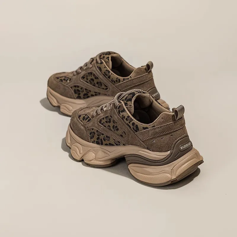 Ruomini Slip Resistant, Abrasion Resistant, Lightweight, Height Increasing Low Top Chunky Sneakers Women's-2