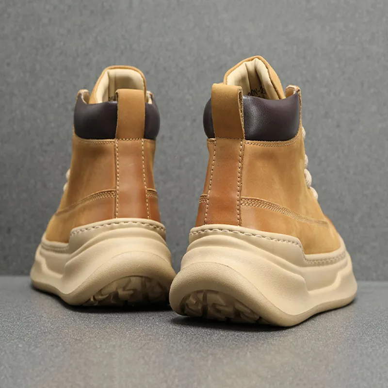 Ruomini Short Martin Boot Platform Men's-3