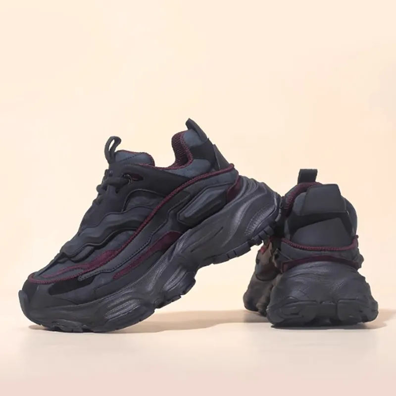 Ruomini Slip Resistant Height Increasing Low Top Chunky Sneakers Men's-3
