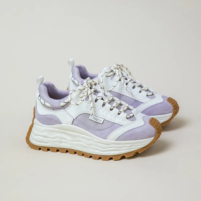 Ruomini Anti-Slip And Wear-Resistant Lightweight Height Increasing Low-Top Chunky Sneakers Women's-6