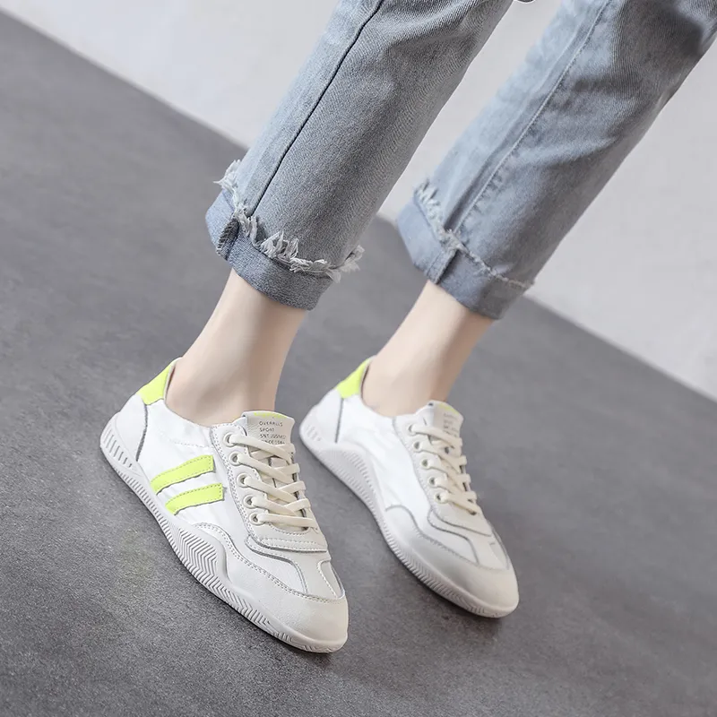 Ruomini Small White Shoes Lightweight Breathable Slip Resistant Low Top Casual Shoes Women's-2