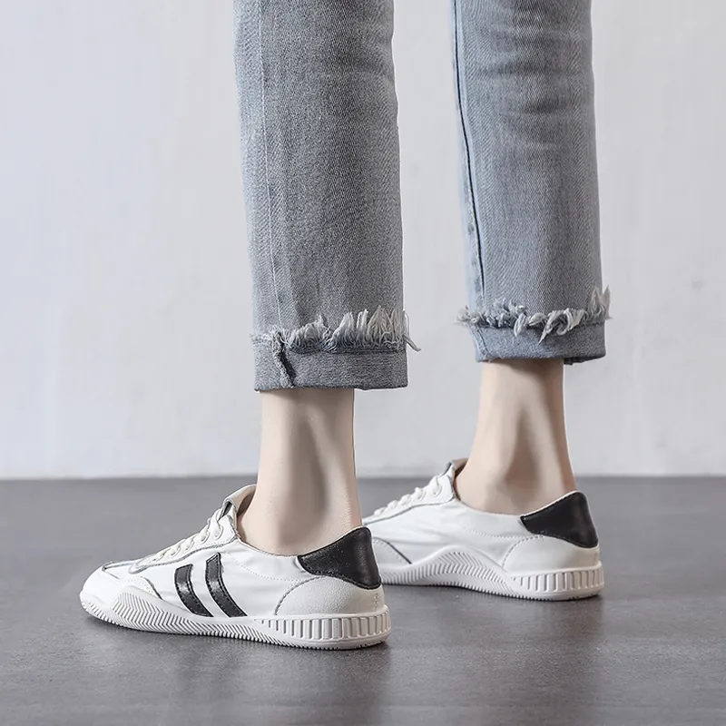 Ruomini Small White Shoes Lightweight Breathable Slip Resistant Low Top Casual Shoes Women's-4