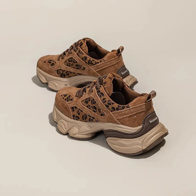 Ruomini Slip Resistant, Abrasion Resistant, Lightweight, Height Increasing Low Top Chunky Sneakers Women's-4