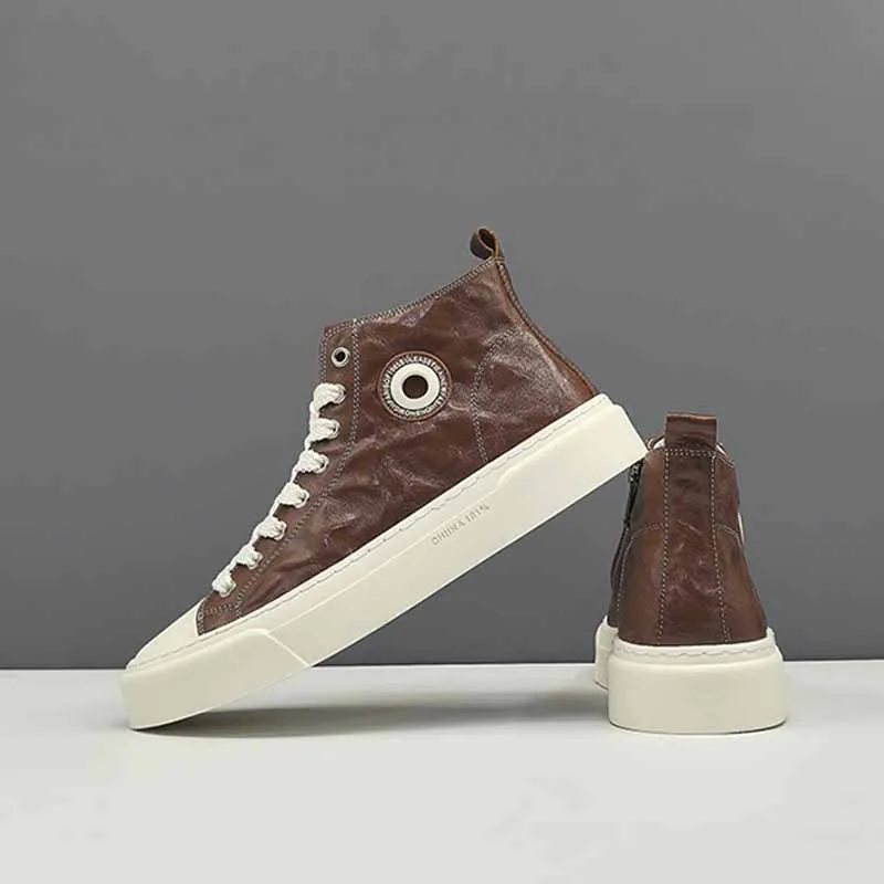 Ruomini High-Top Skateboard Shoes Men's-4