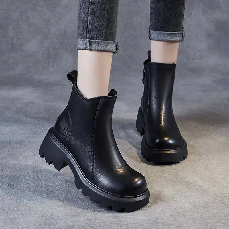 Ruomini Ankle Boots Women's Black-2